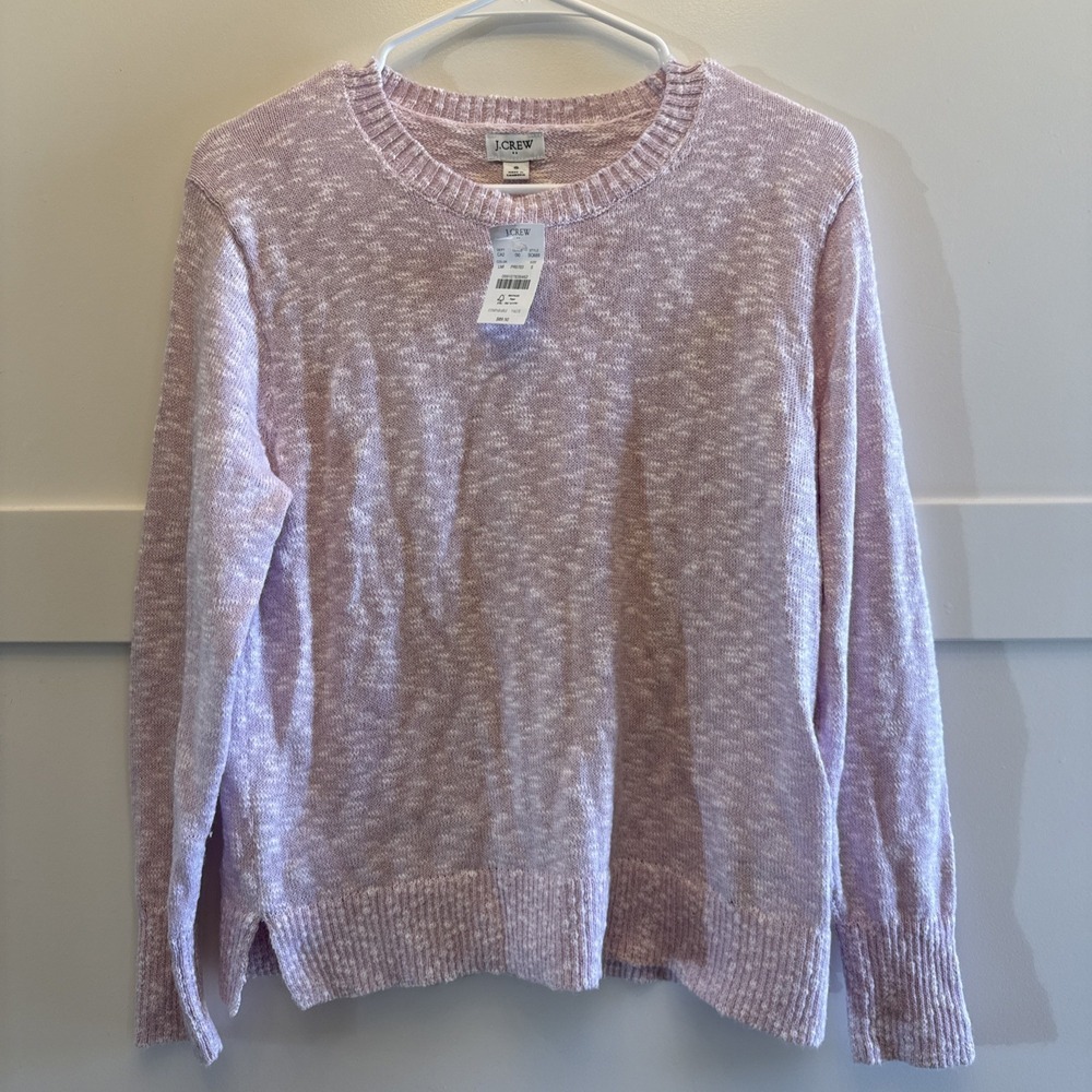 NWT J.Crew Size Small Purple And White‎ Marble Summer Sweater